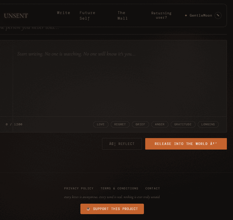 Unsent Letters â€” Words That Never Left screenshot 2