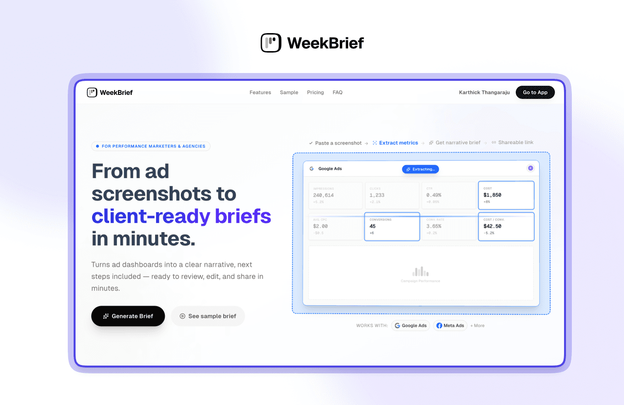 WeekBrief screenshot 1