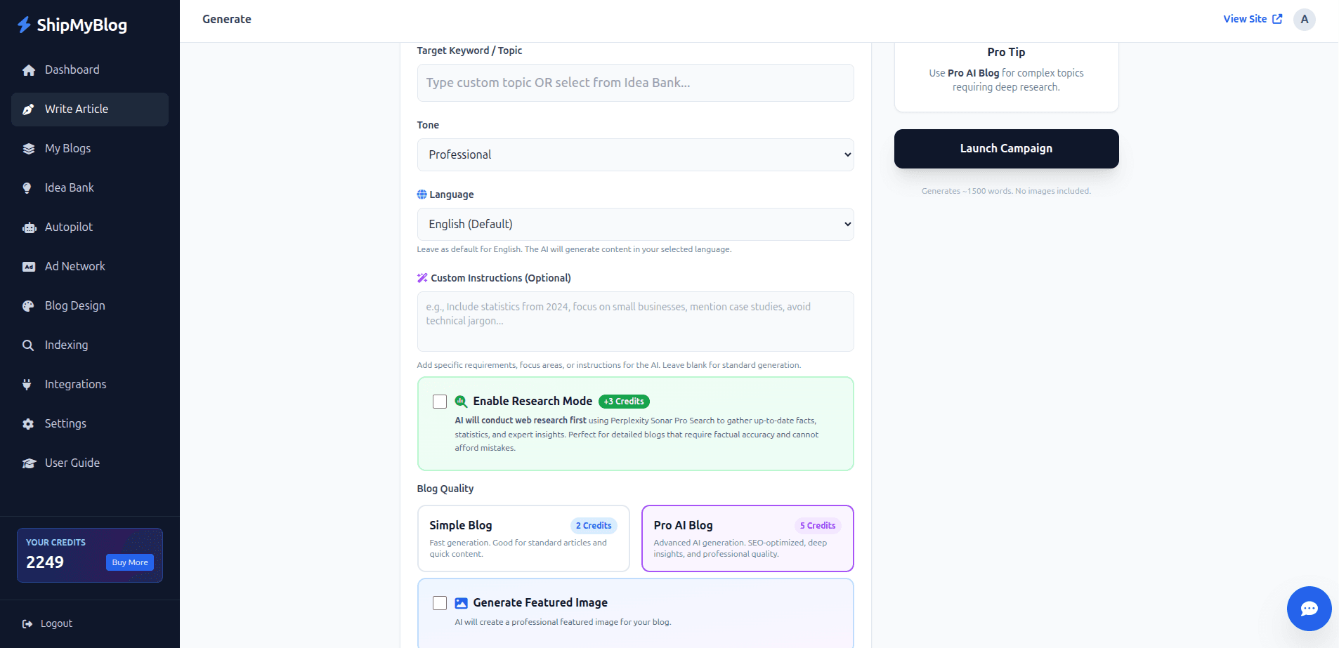 ShipMyBlog.com screenshot 4