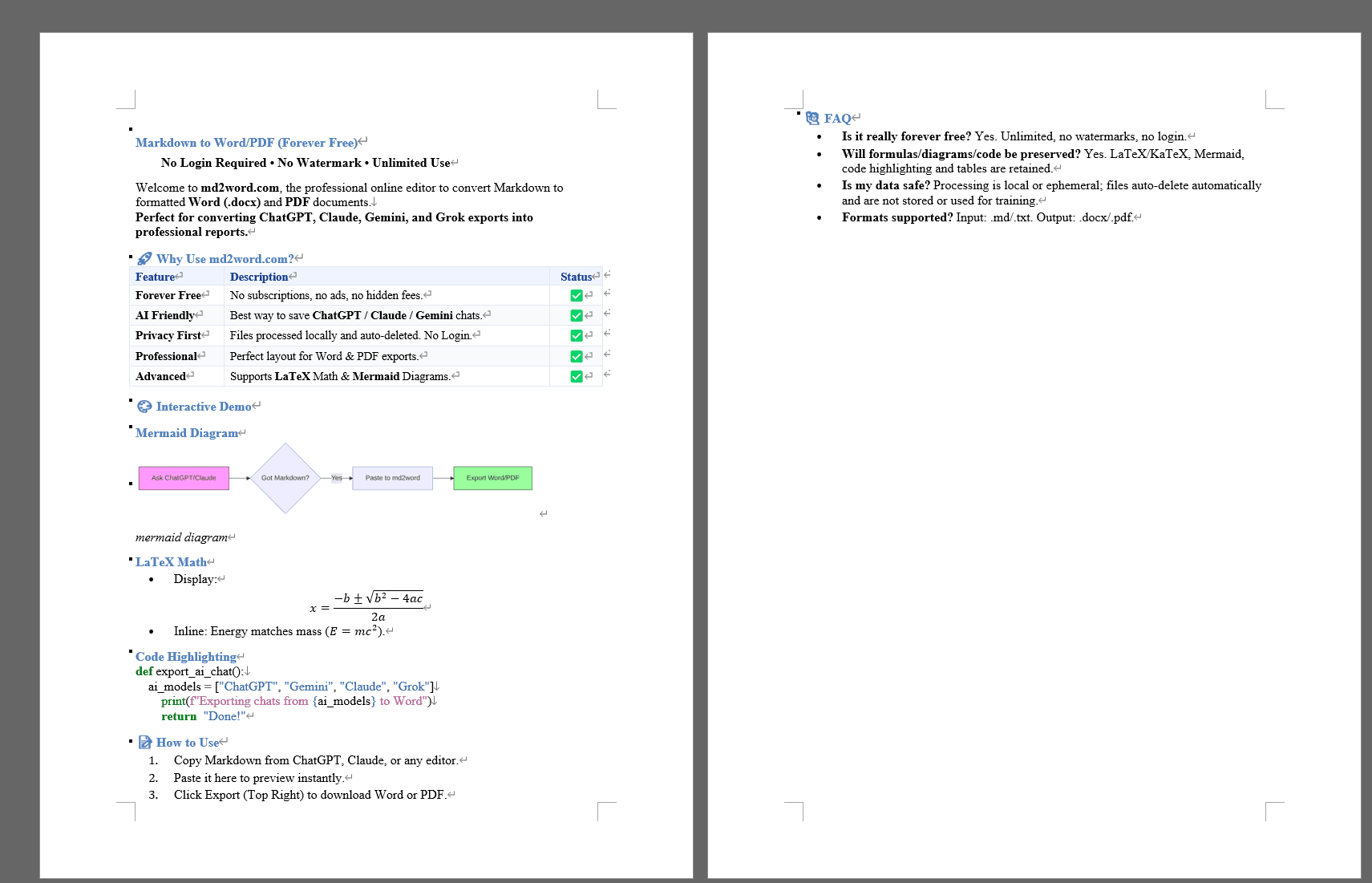 MD2Word screenshot 3