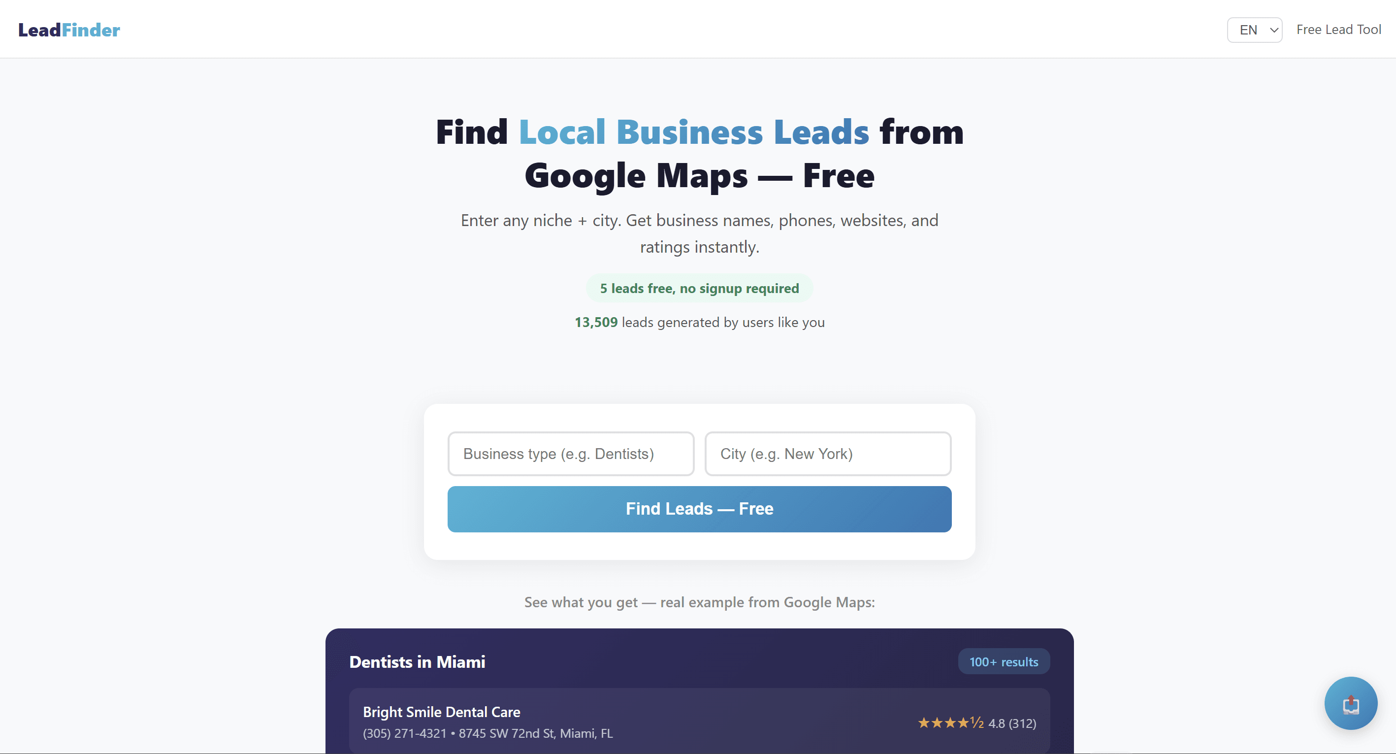 LeadFinder screenshot 1