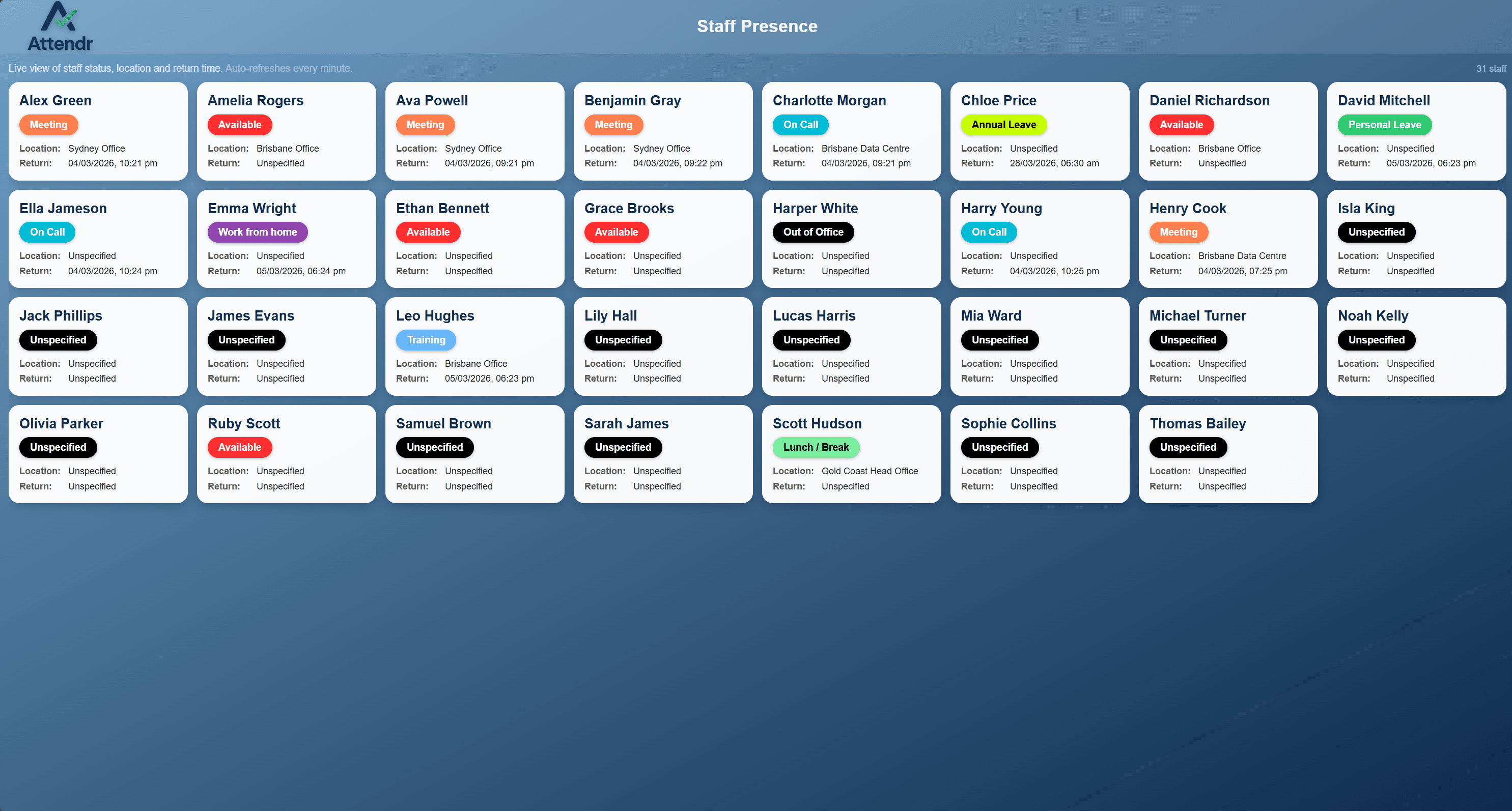 Attendr screenshot 2