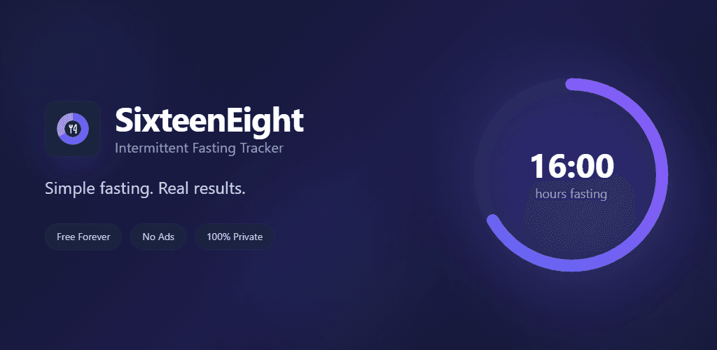 SixteenEight Fasting Tracker screenshot 1
