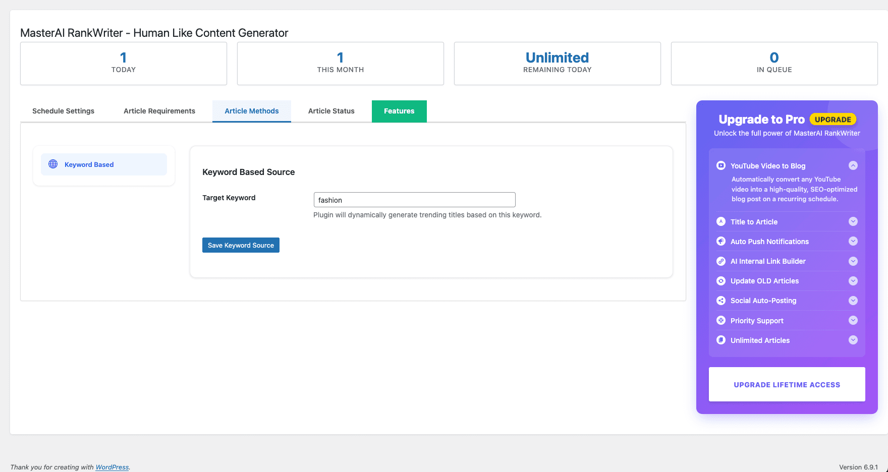 MasterAI RankWriter Free screenshot 5
