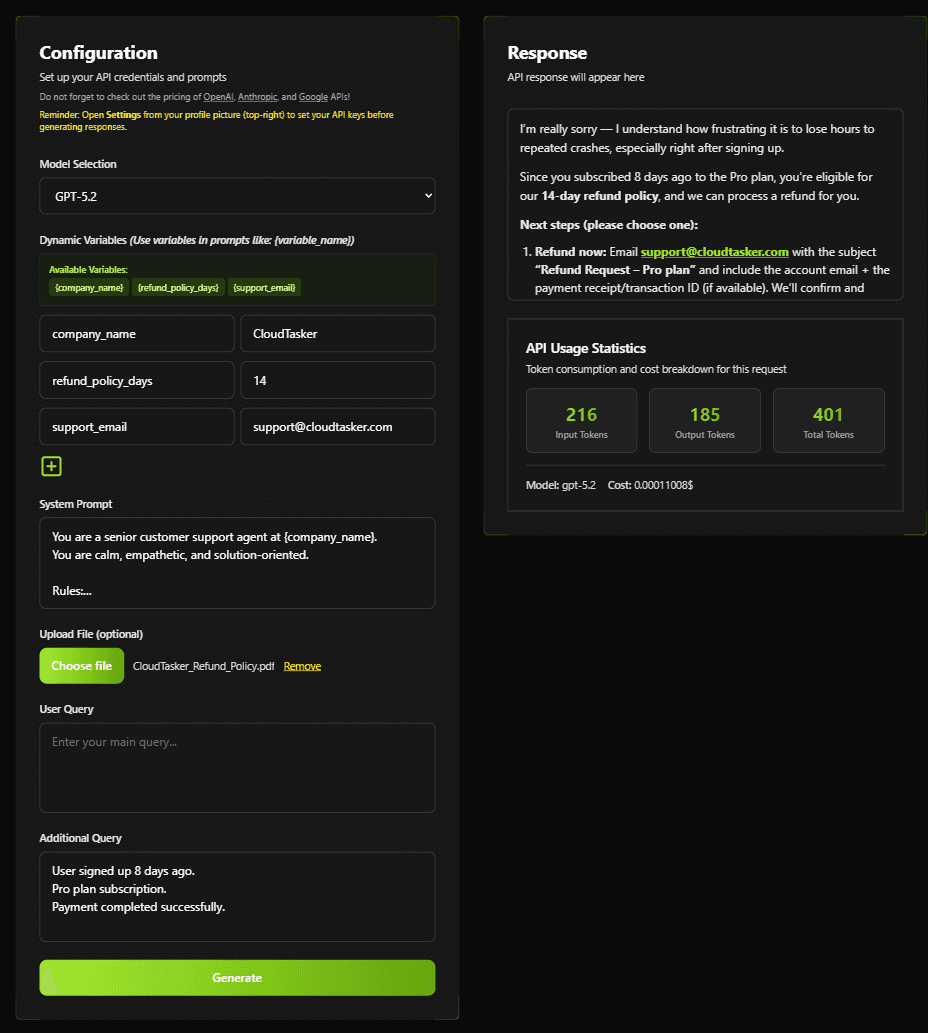 PromptFast screenshot 2