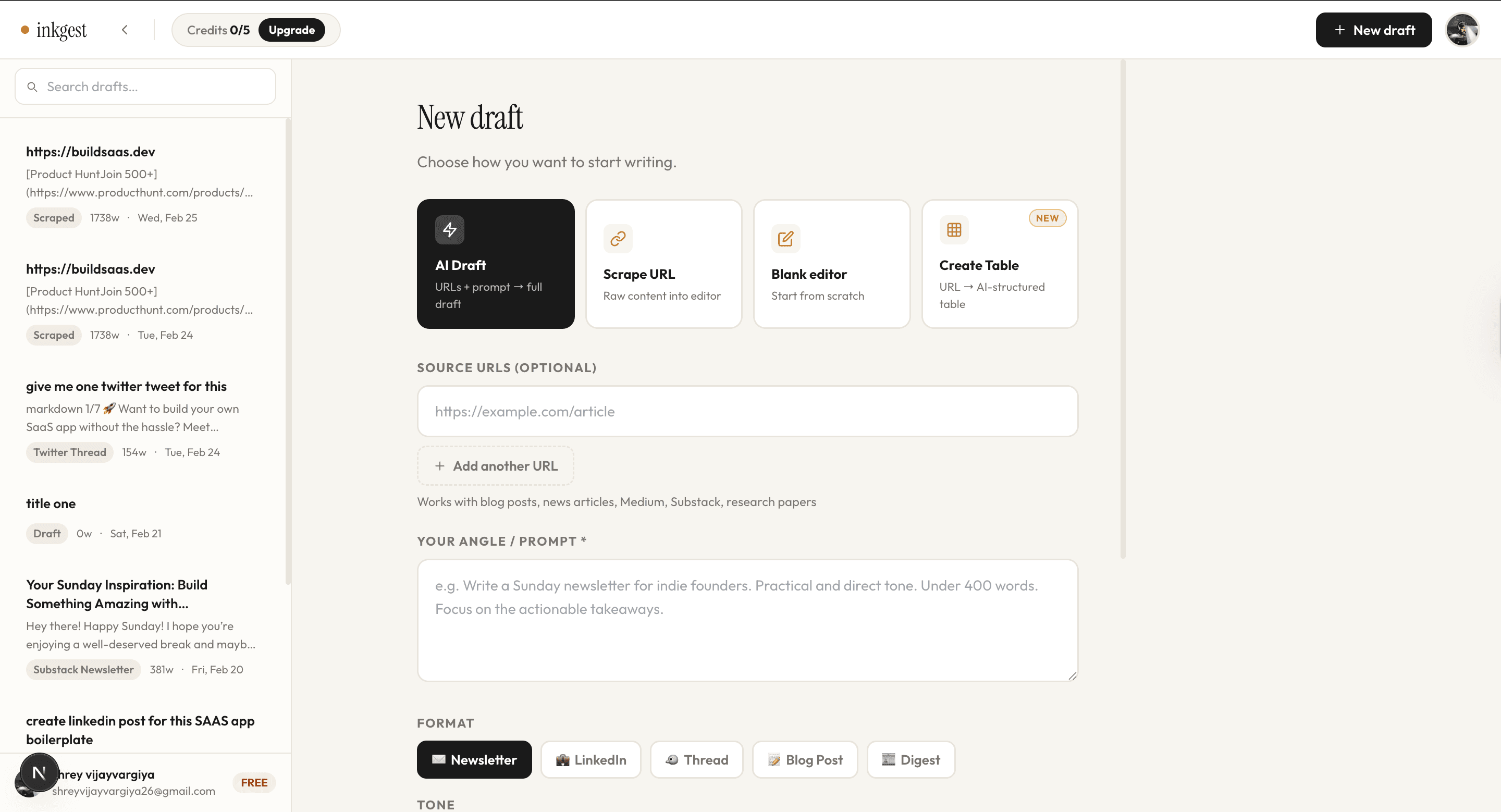 Inkgest: Link to Gest screenshot 2