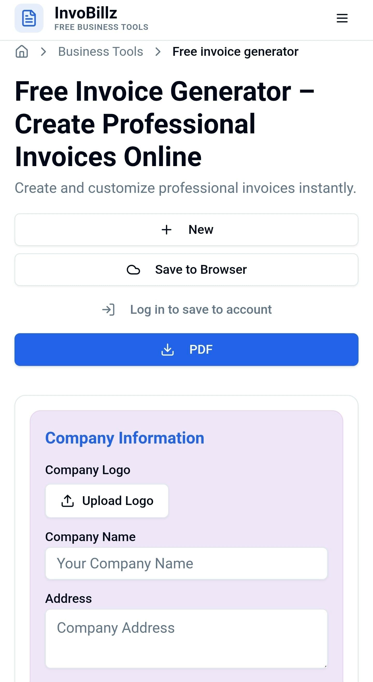 InvoBillz - Free Invoice Generator 2026 screenshot 3