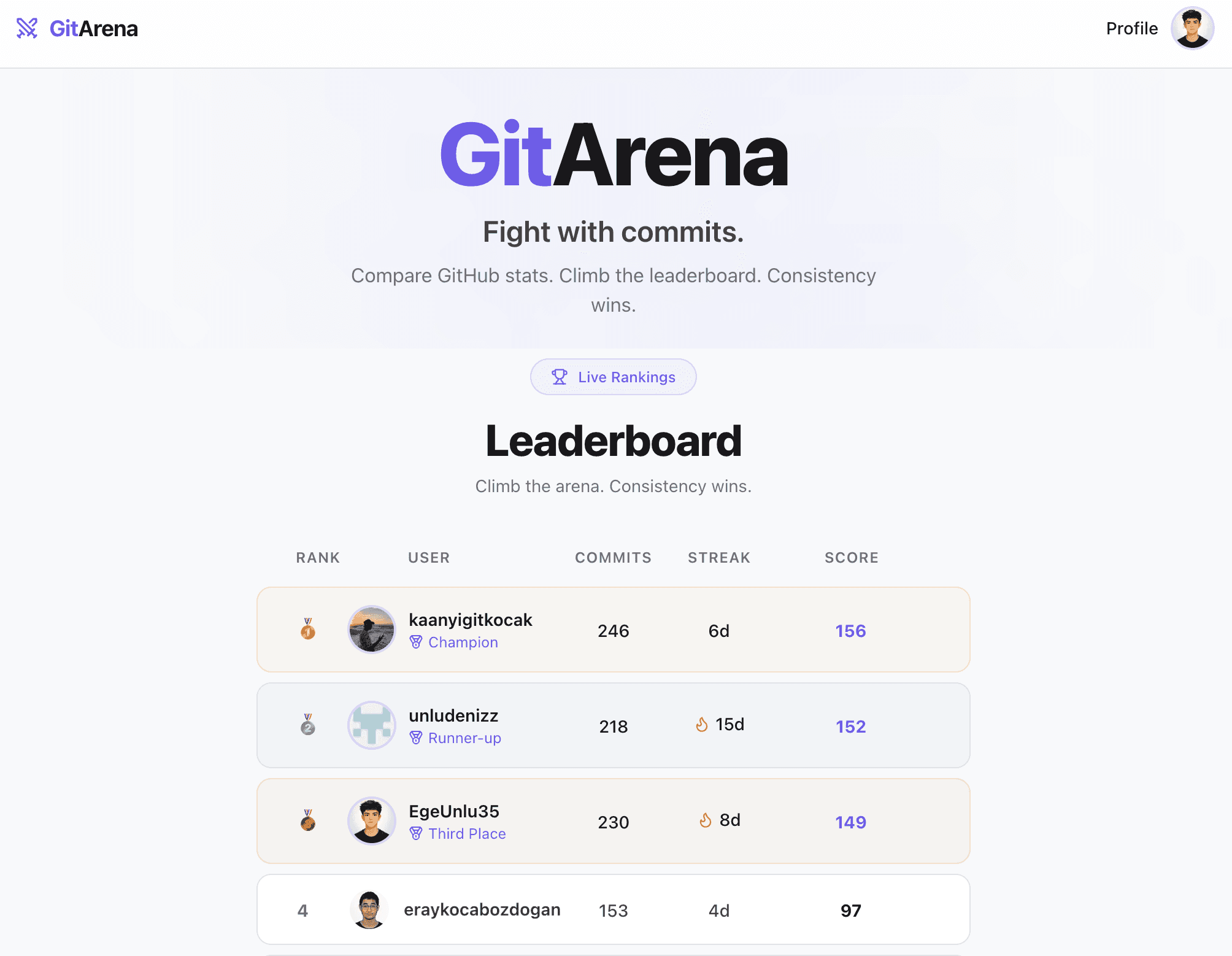 GitArena — Fight with Commits screenshot 1
