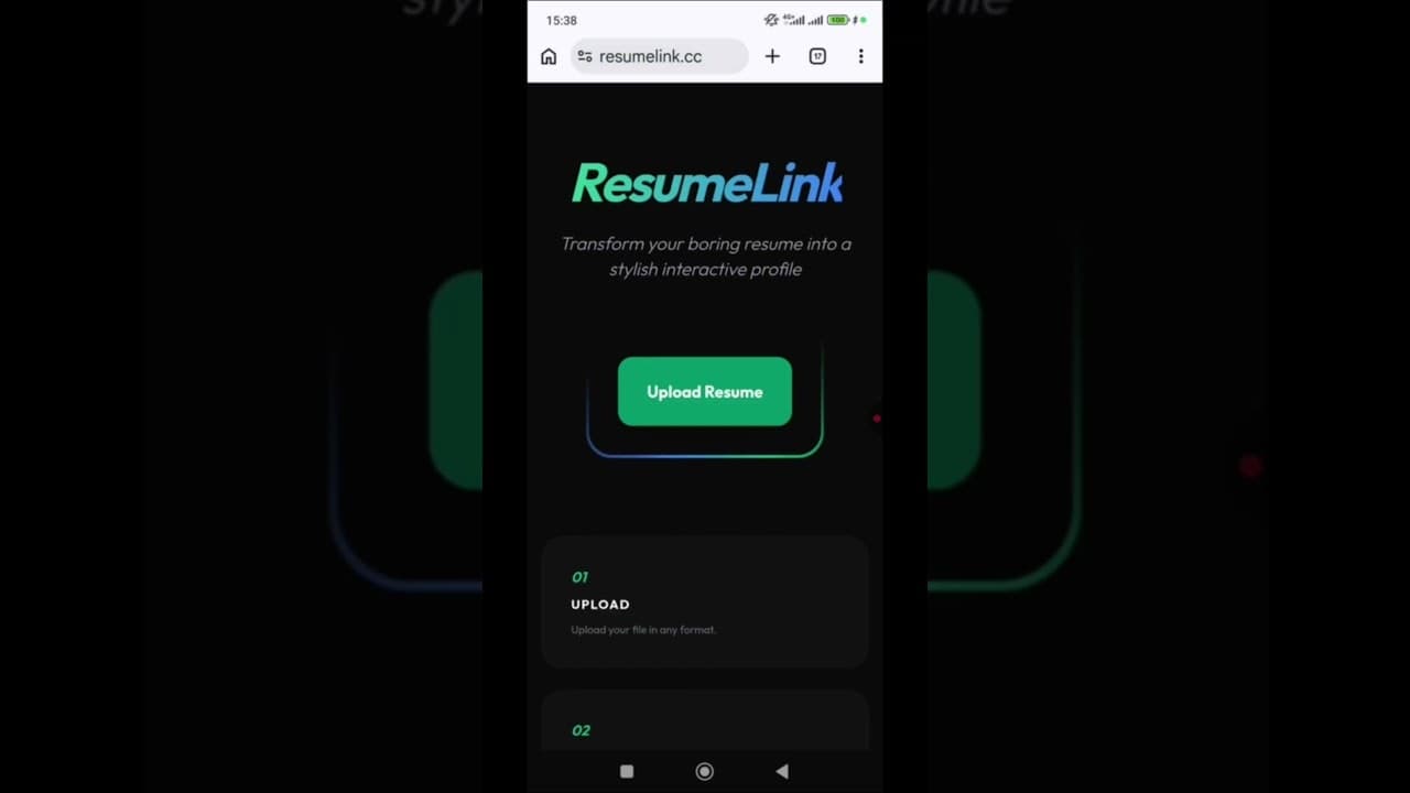 ResumeLink: AI Digital Resume Builder screenshot 1