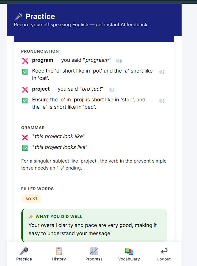 SpeakCoach screenshot 1