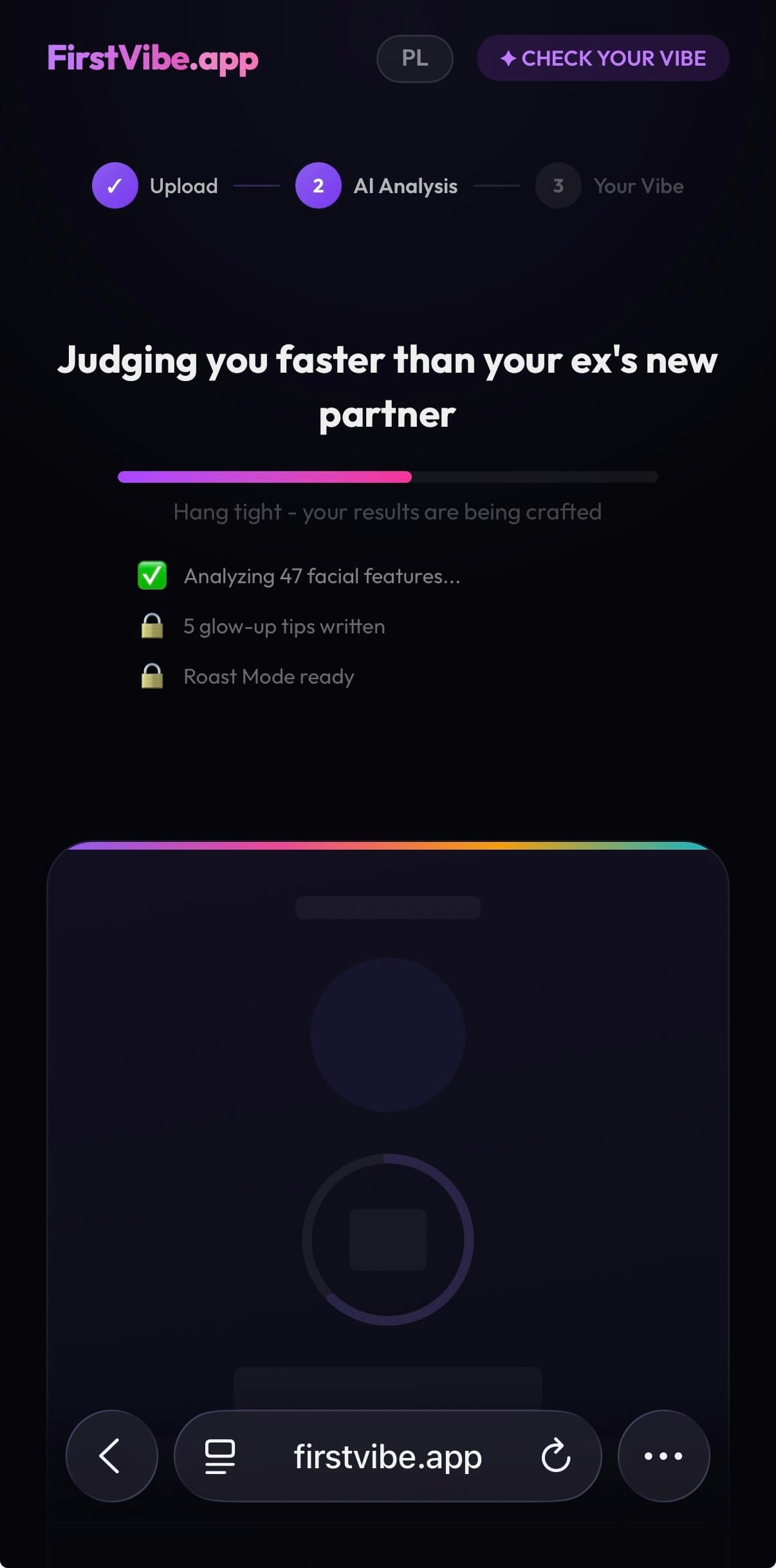FirstVibe.app screenshot 2