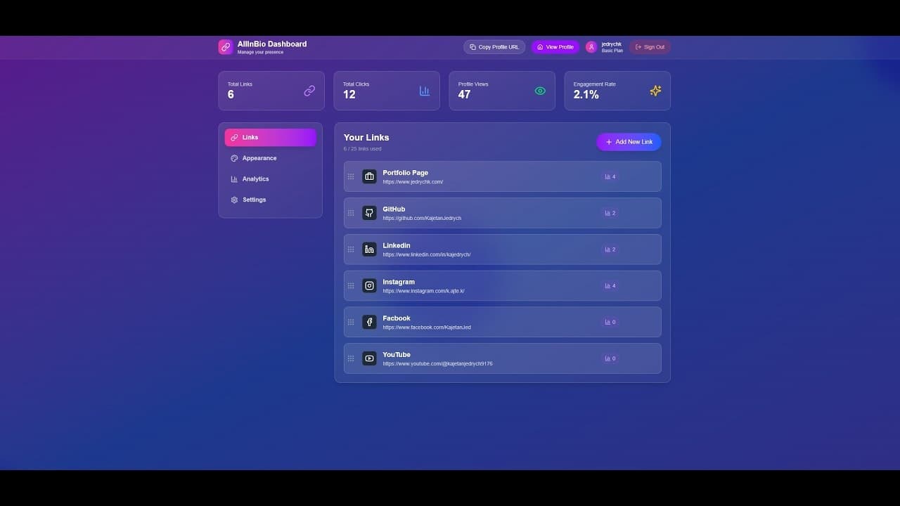 AllInBio screenshot 1
