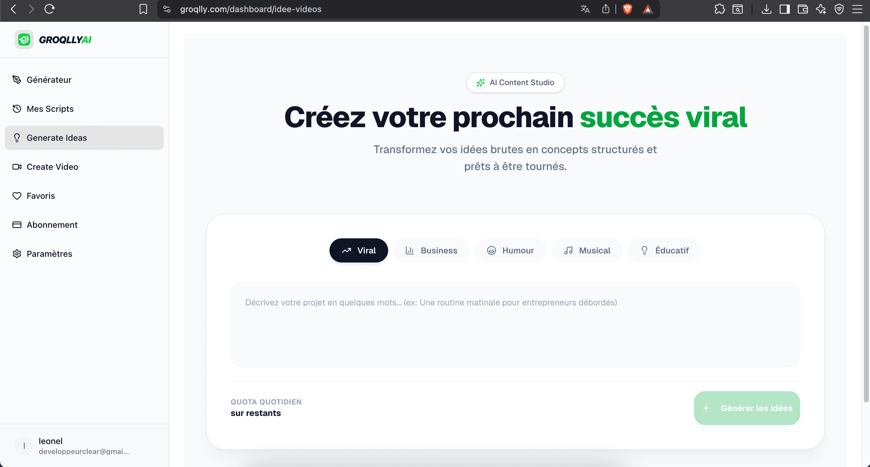 Groqlly Studio IA screenshot 2