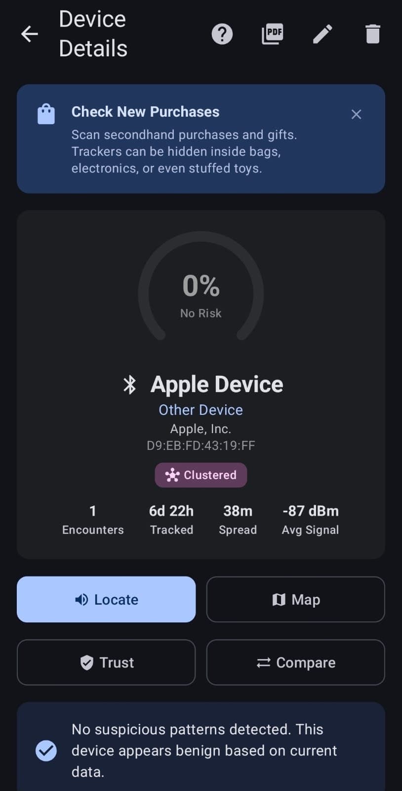 SentryRF Counter-Surveillance Scanner screenshot 10