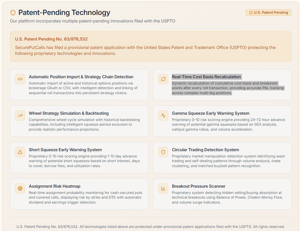 SecurePutCalls.com screenshot 3