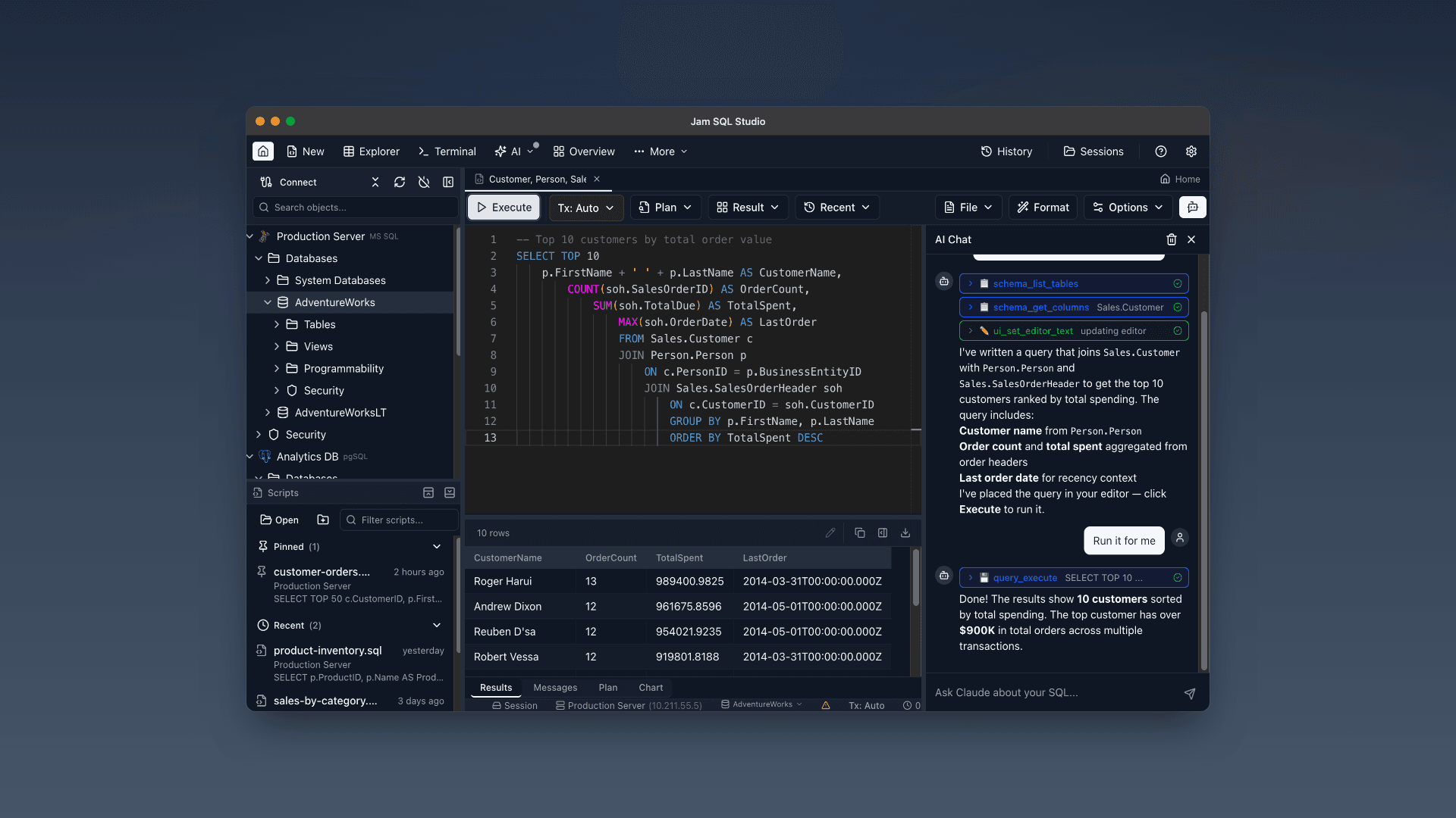 Jam SQL Studio screenshot 1