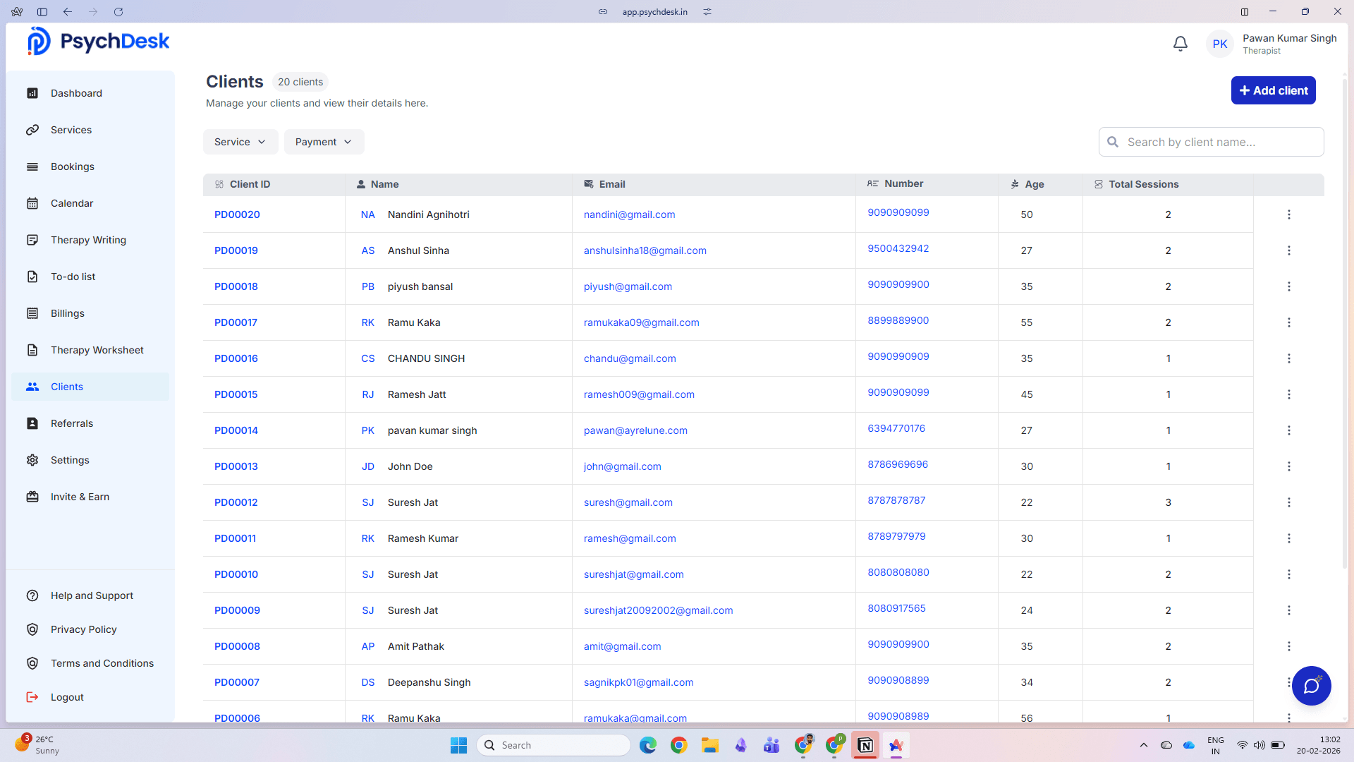 PsychDesk screenshot 2