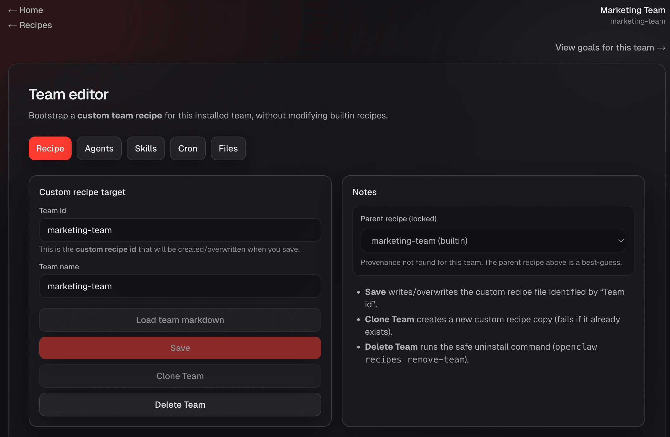 ClawRecipes screenshot 3
