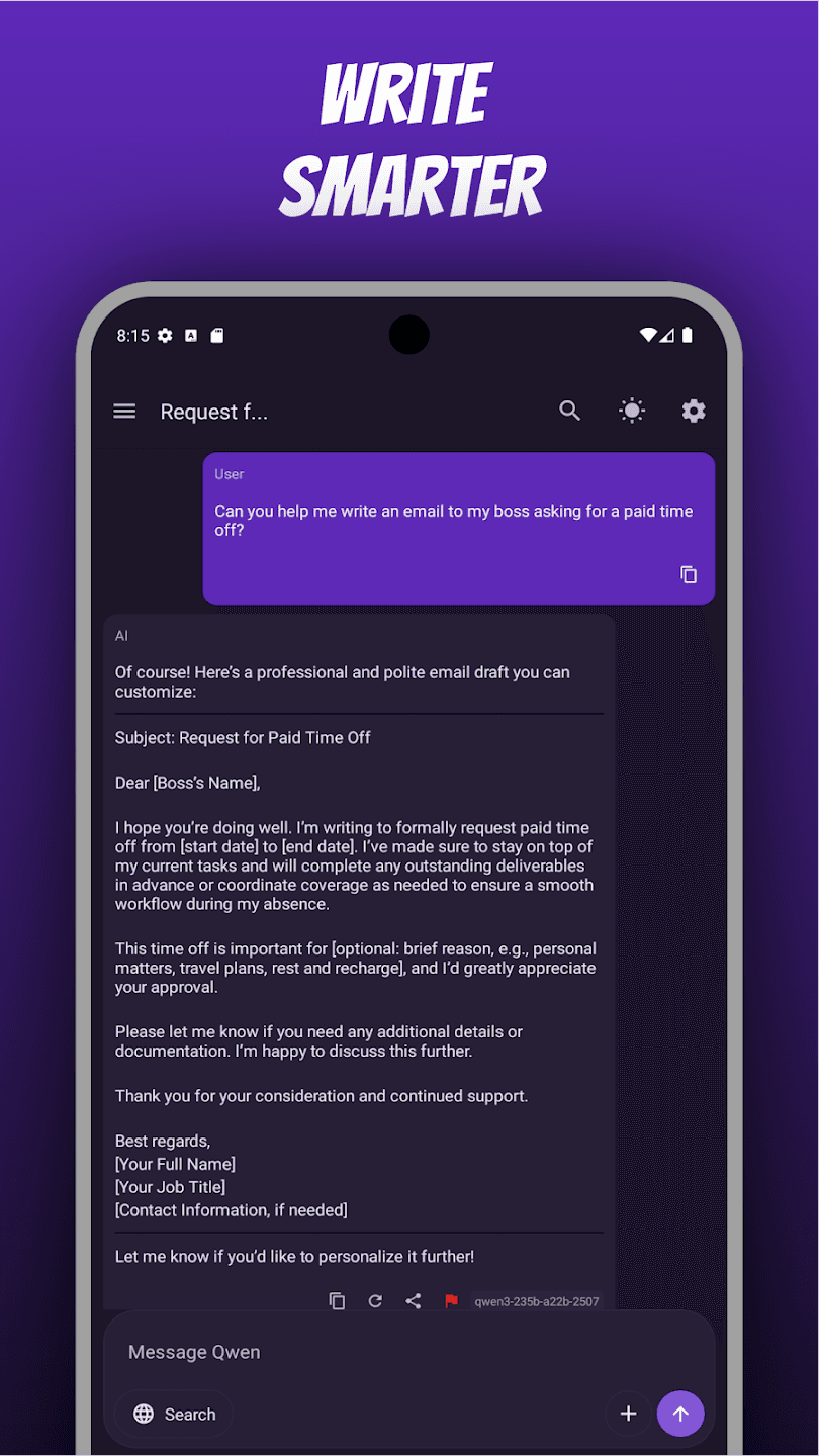 Quen AI: Chat with Qwen screenshot 2