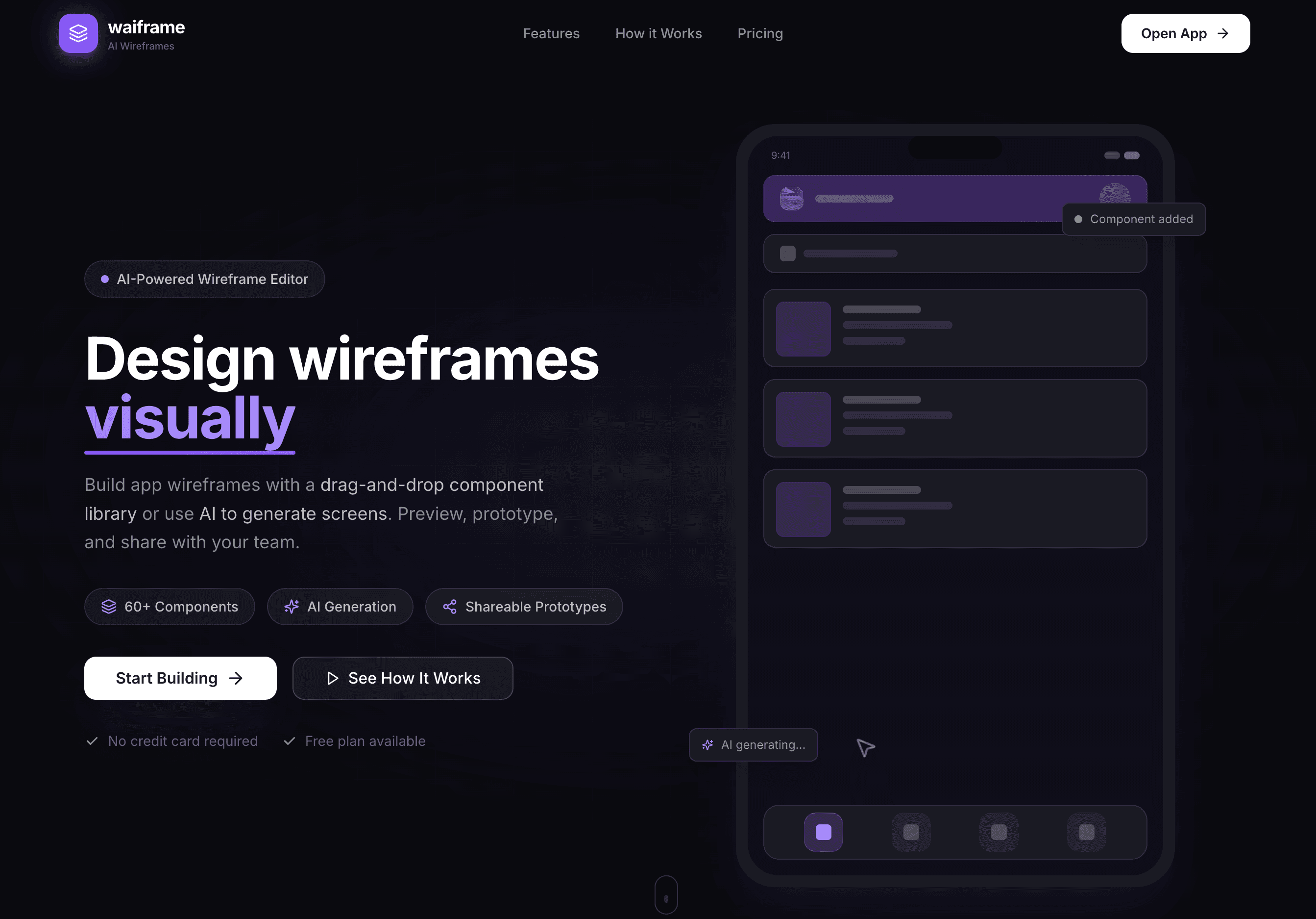 Waiframe screenshot 1