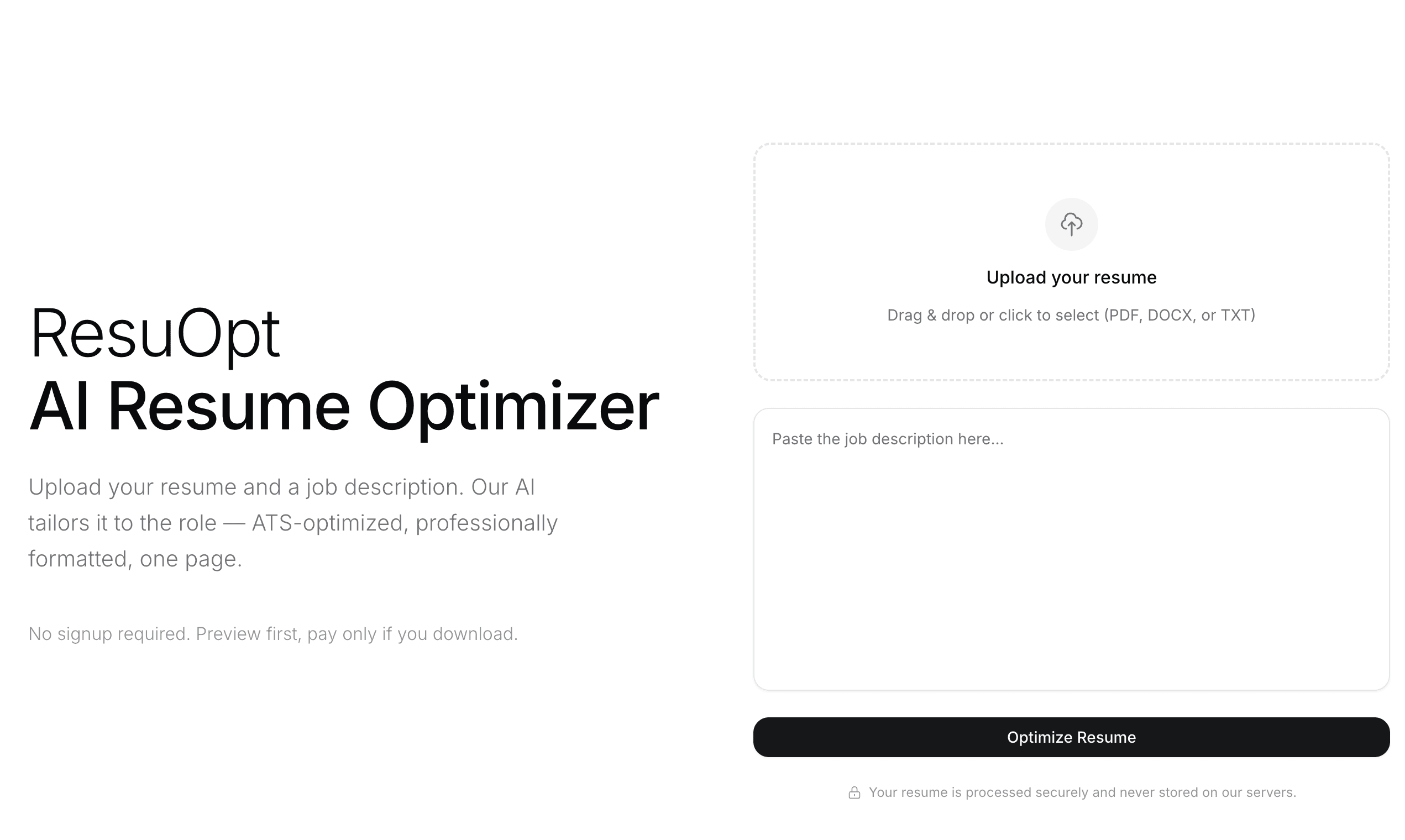 ResuOpt screenshot 1