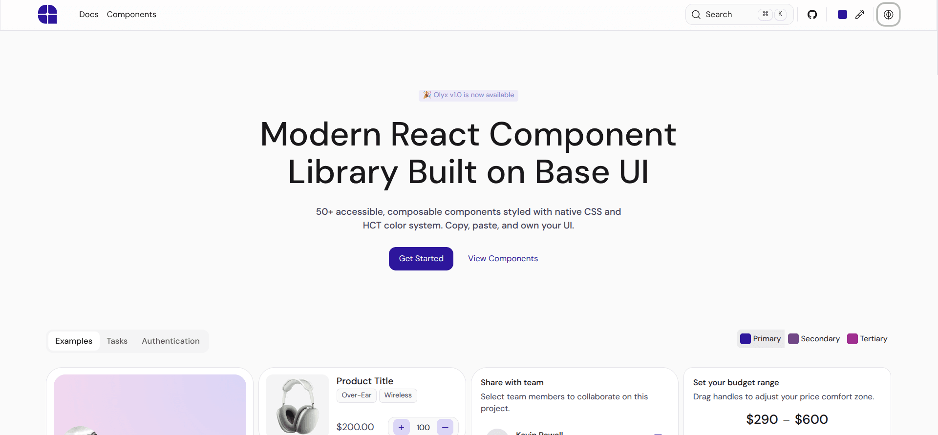 Olyx UI screenshot 2
