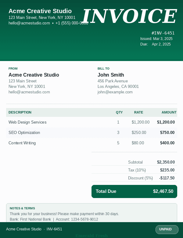 InvoicePro Invoice Generator screenshot 4