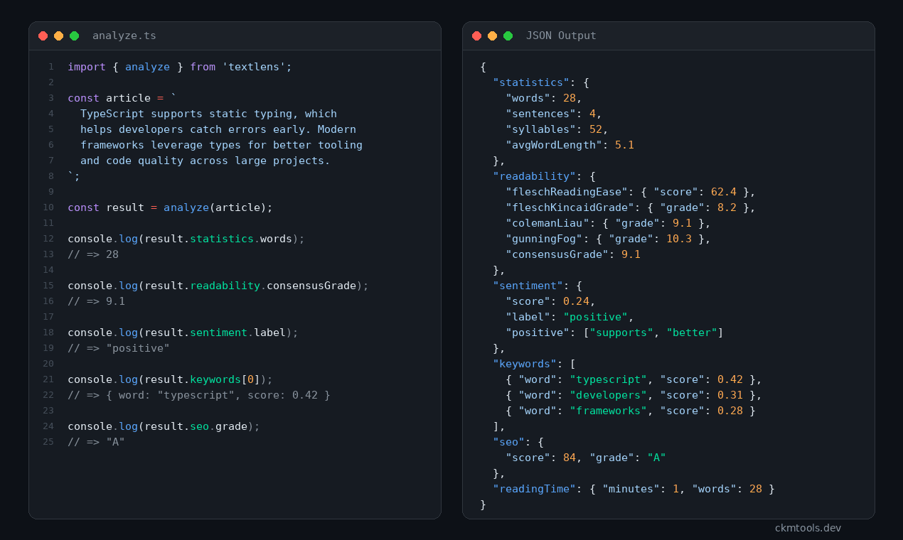 textlens screenshot 1