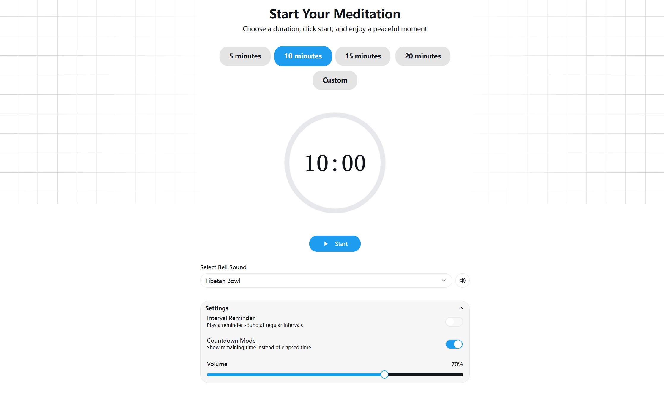 Meditation Timer Online screenshot 2