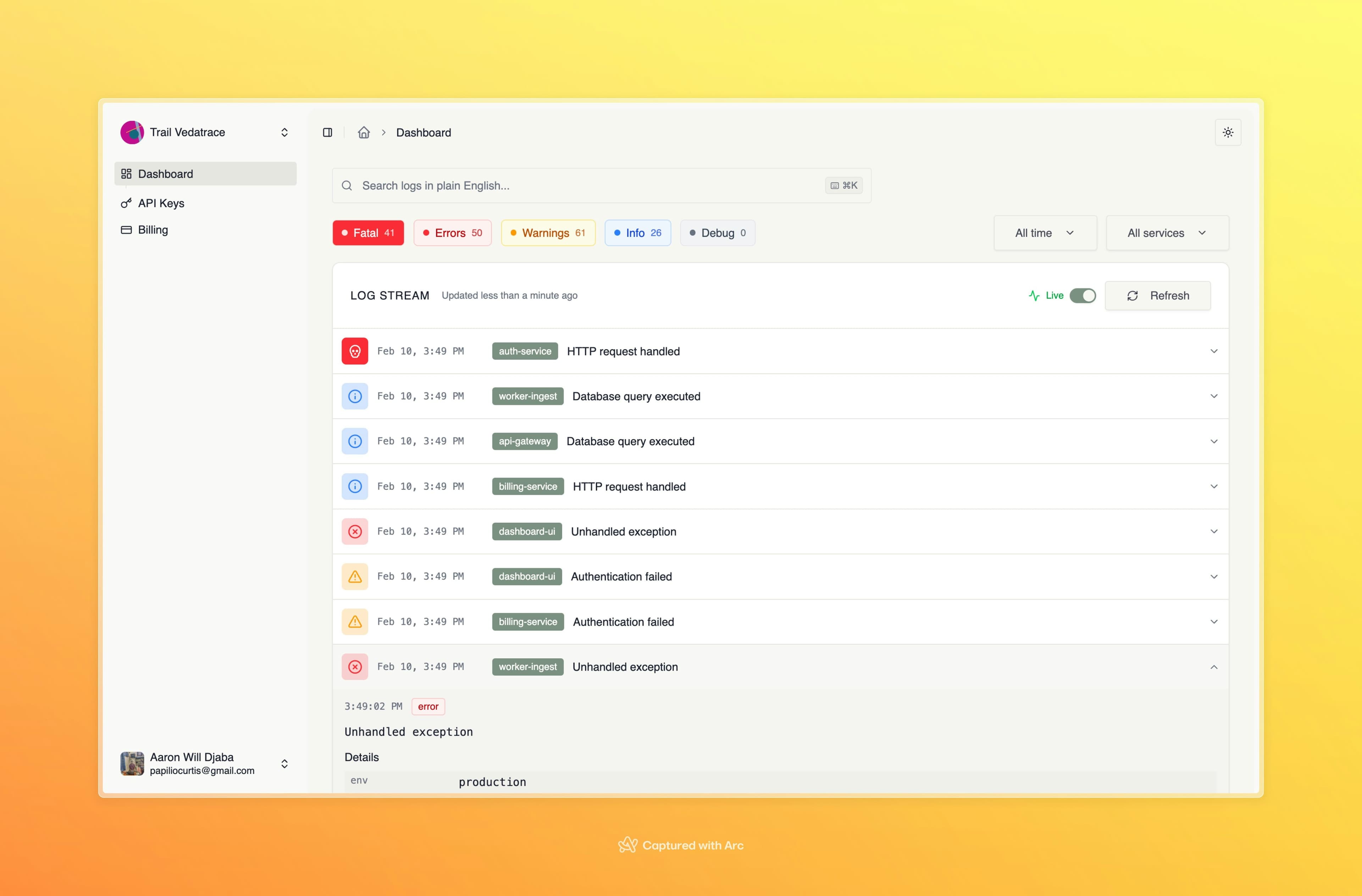 Vedatrace screenshot 1