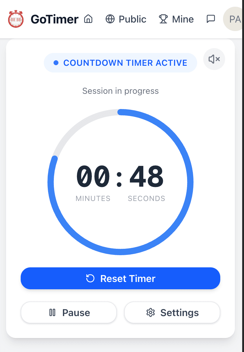 GoTimer.org screenshot 4