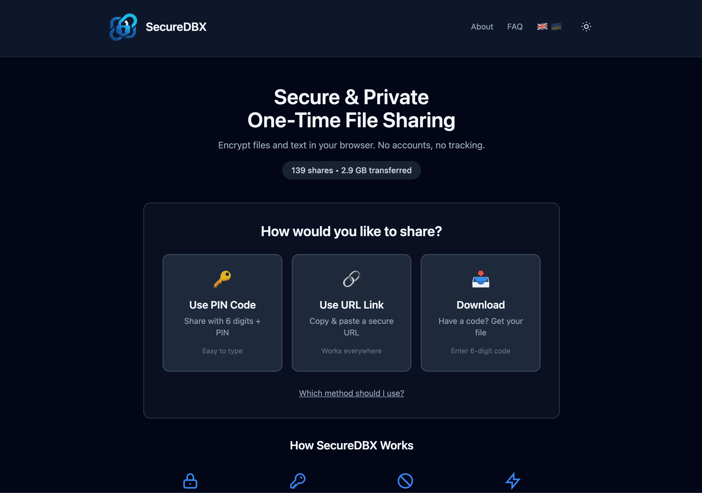 SecureDBX screenshot 1