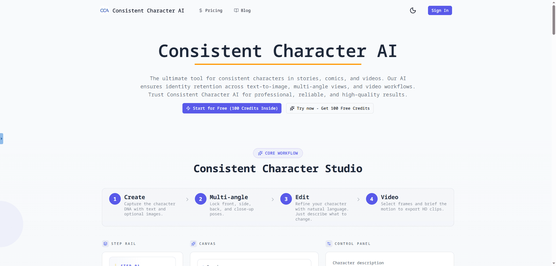 Consistent Character screenshot 1
