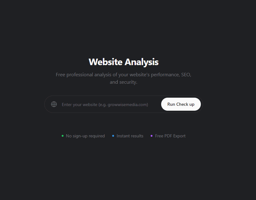 Growwise Web Analysis screenshot 2
