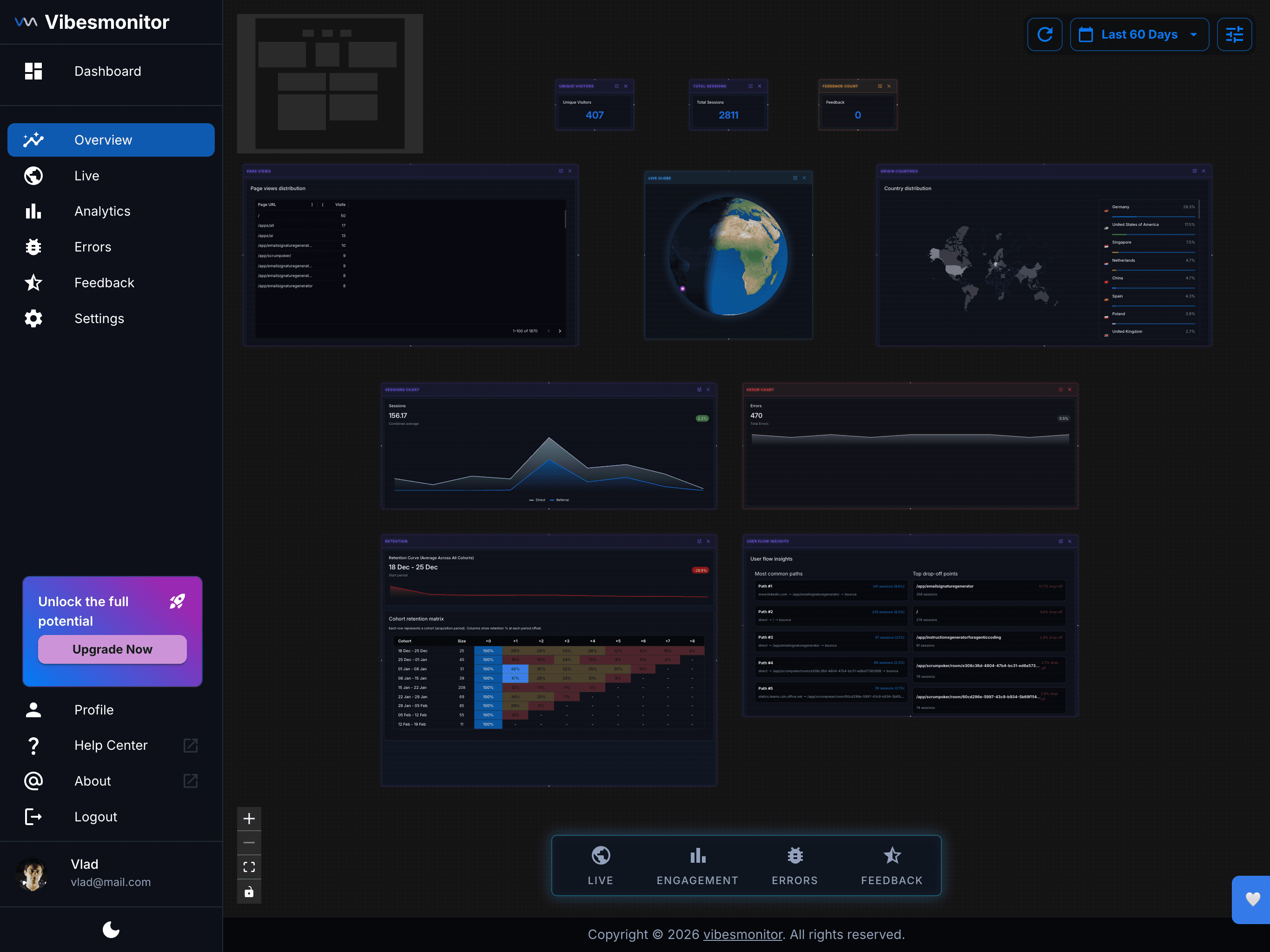 vibesmonitor.com screenshot 2