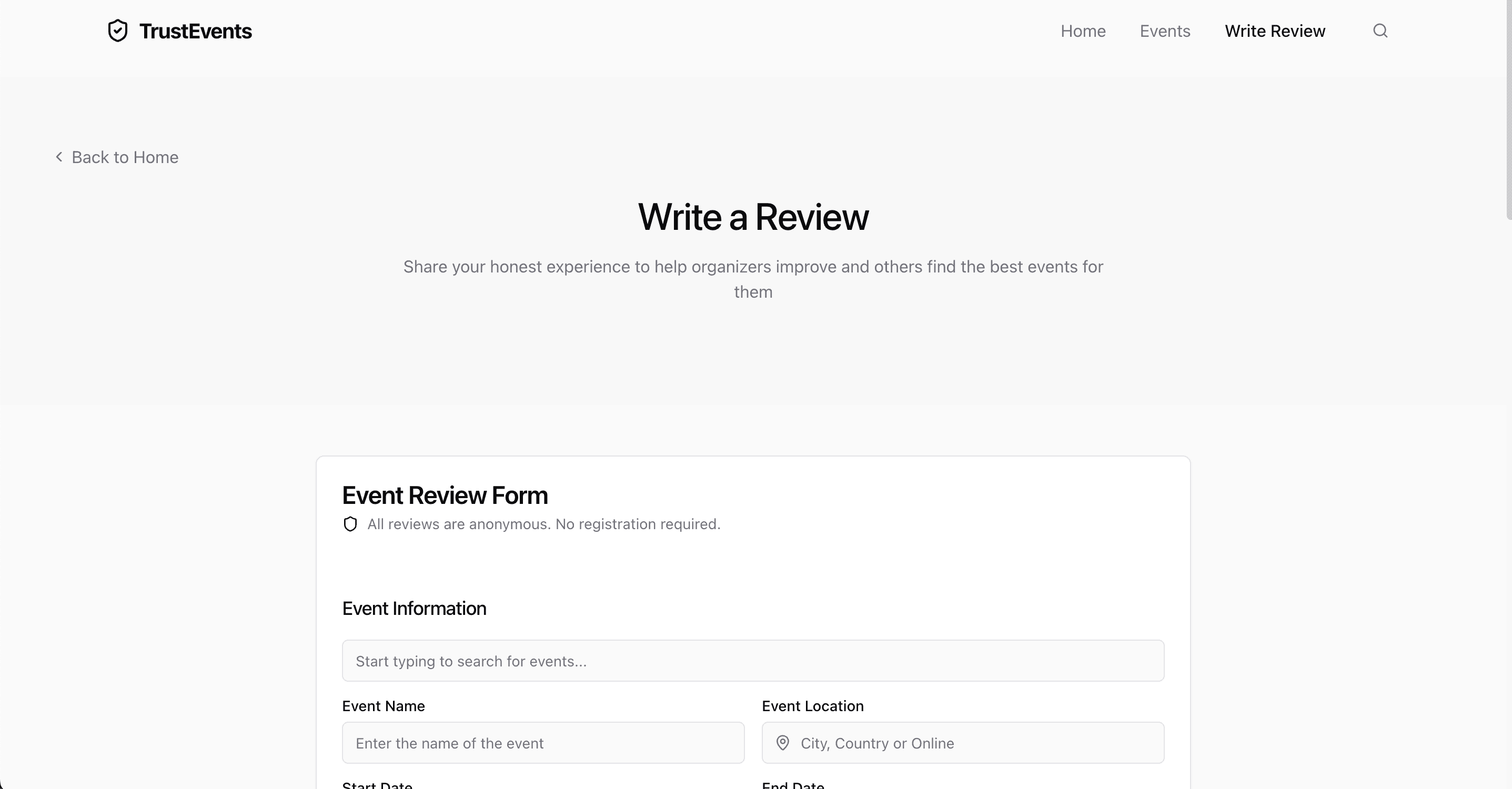 TrustEvents screenshot 2