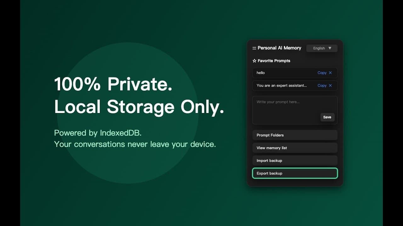 Personal AI Memory screenshot 1