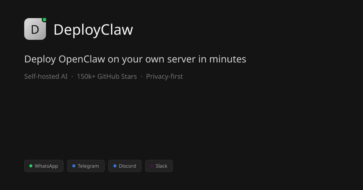 DeployClaw screenshot 1