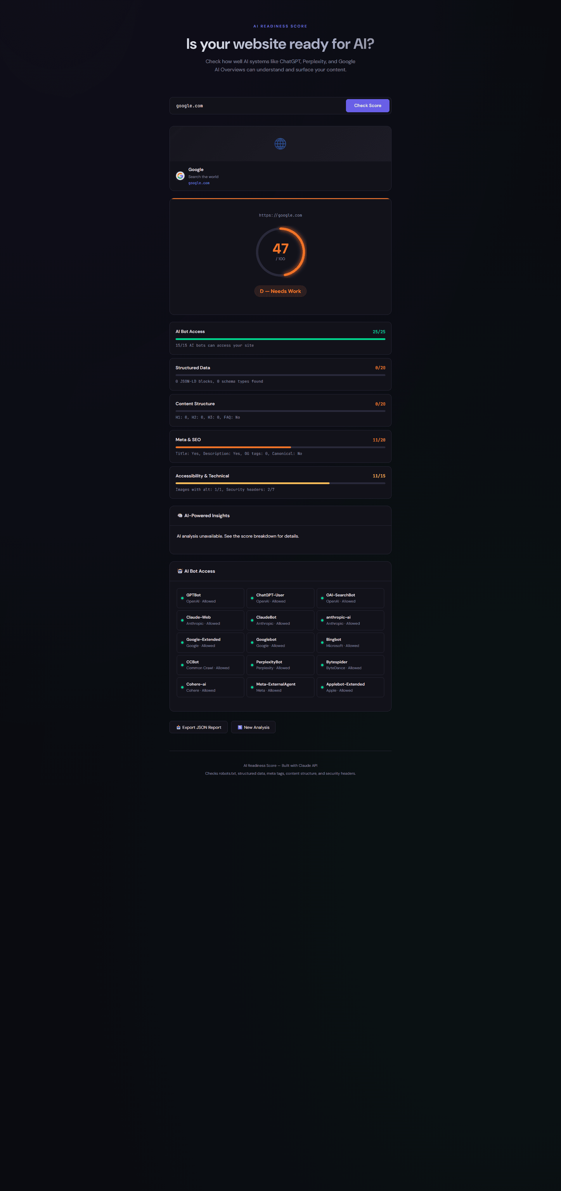 AI Readiness Score screenshot 3