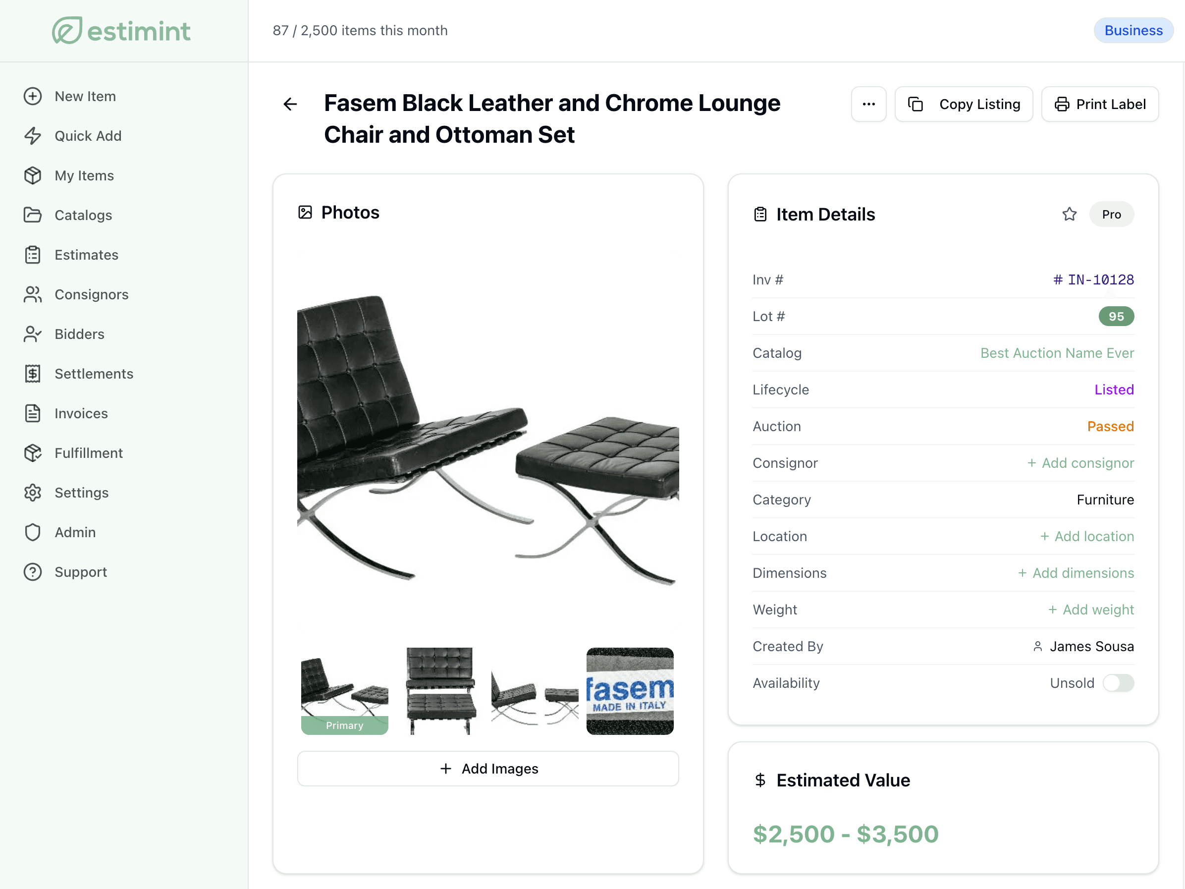 Estimint screenshot 3
