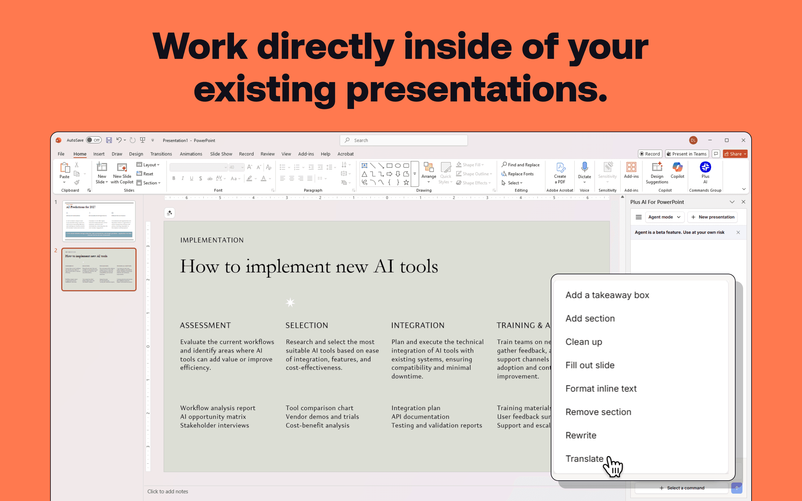 Plus AI Presentation Agent screenshot 4