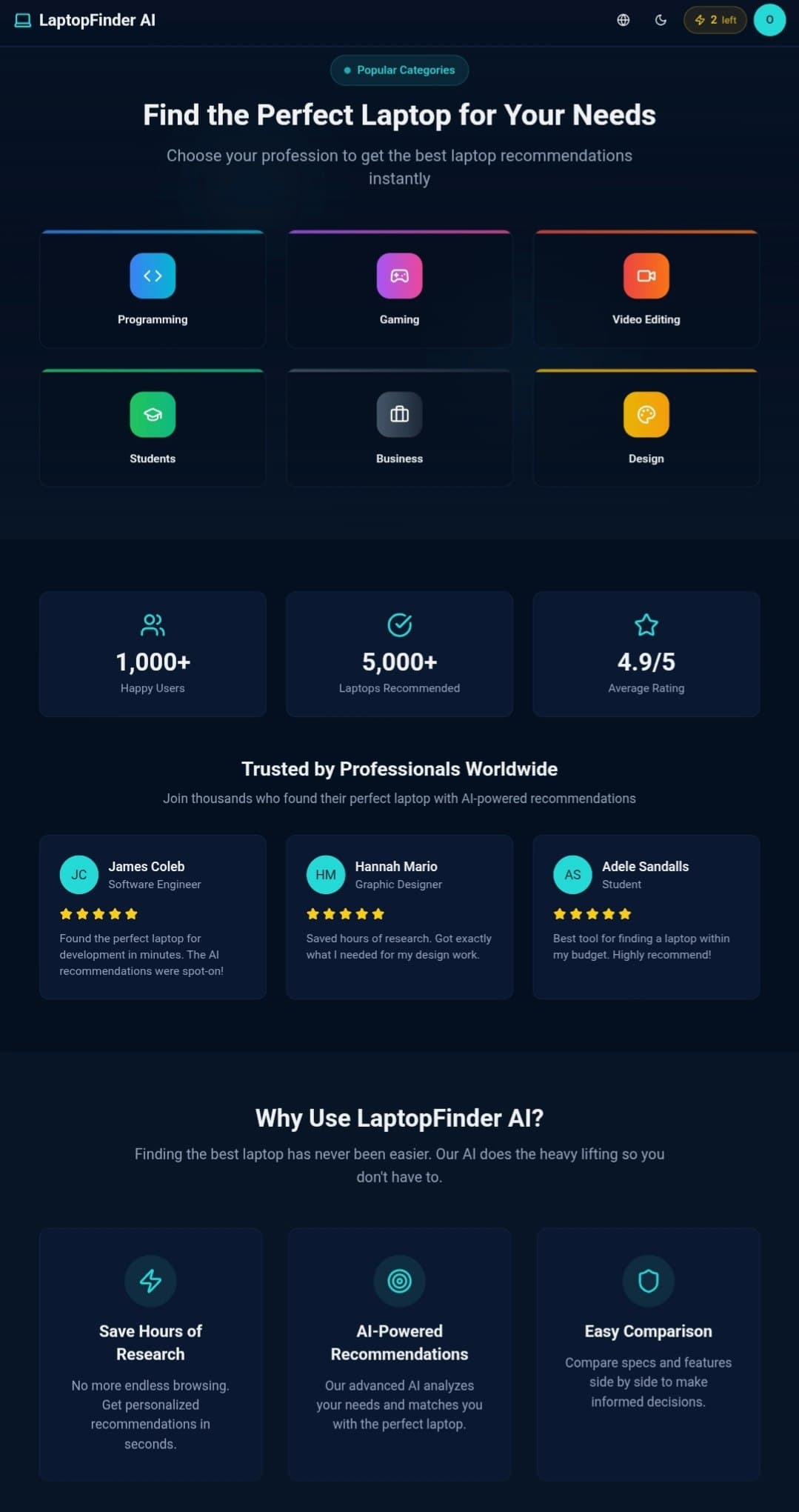 LaptopFinderAI screenshot 2