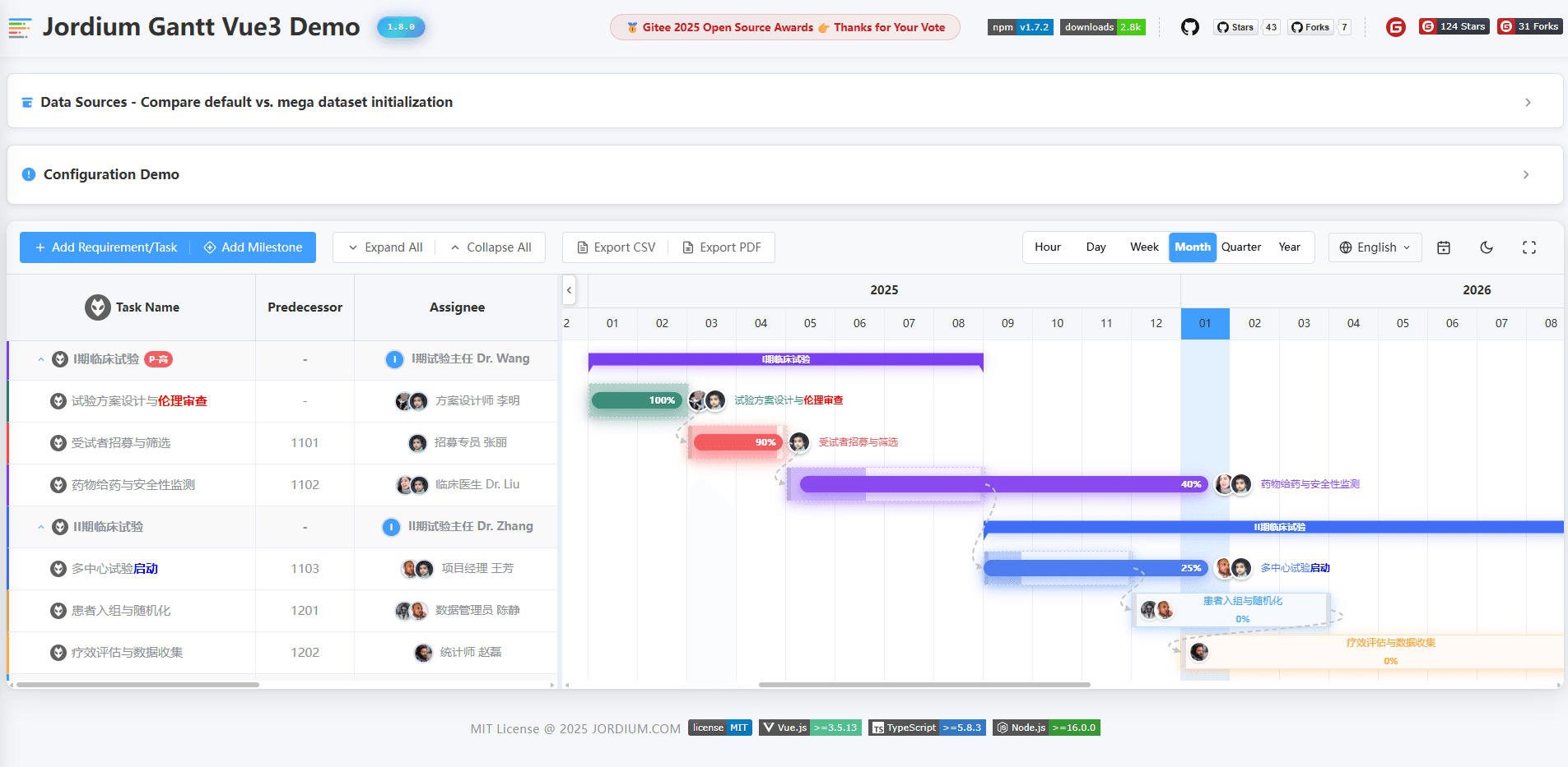 Jordium Gantt Vue3 v1.9.1 screenshot 3