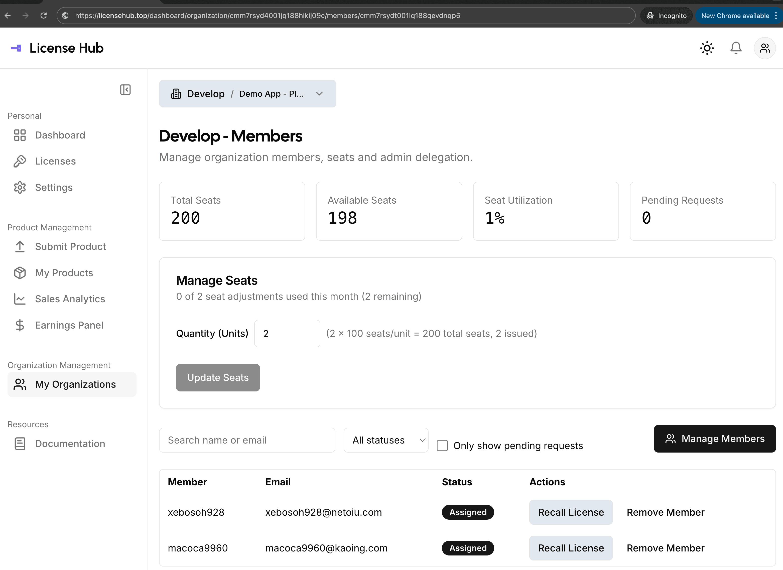 License Hub screenshot 1