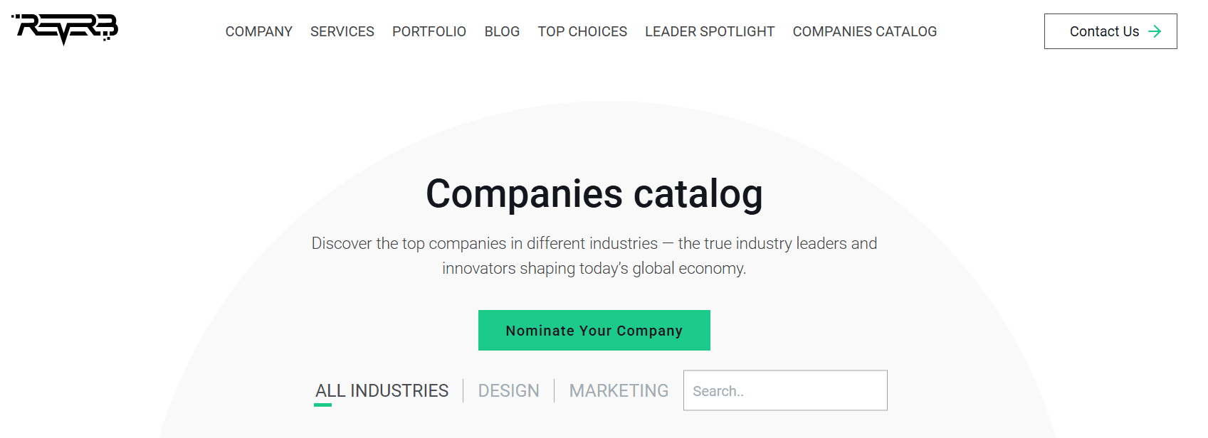 REVERB | Companies catalog screenshot 2