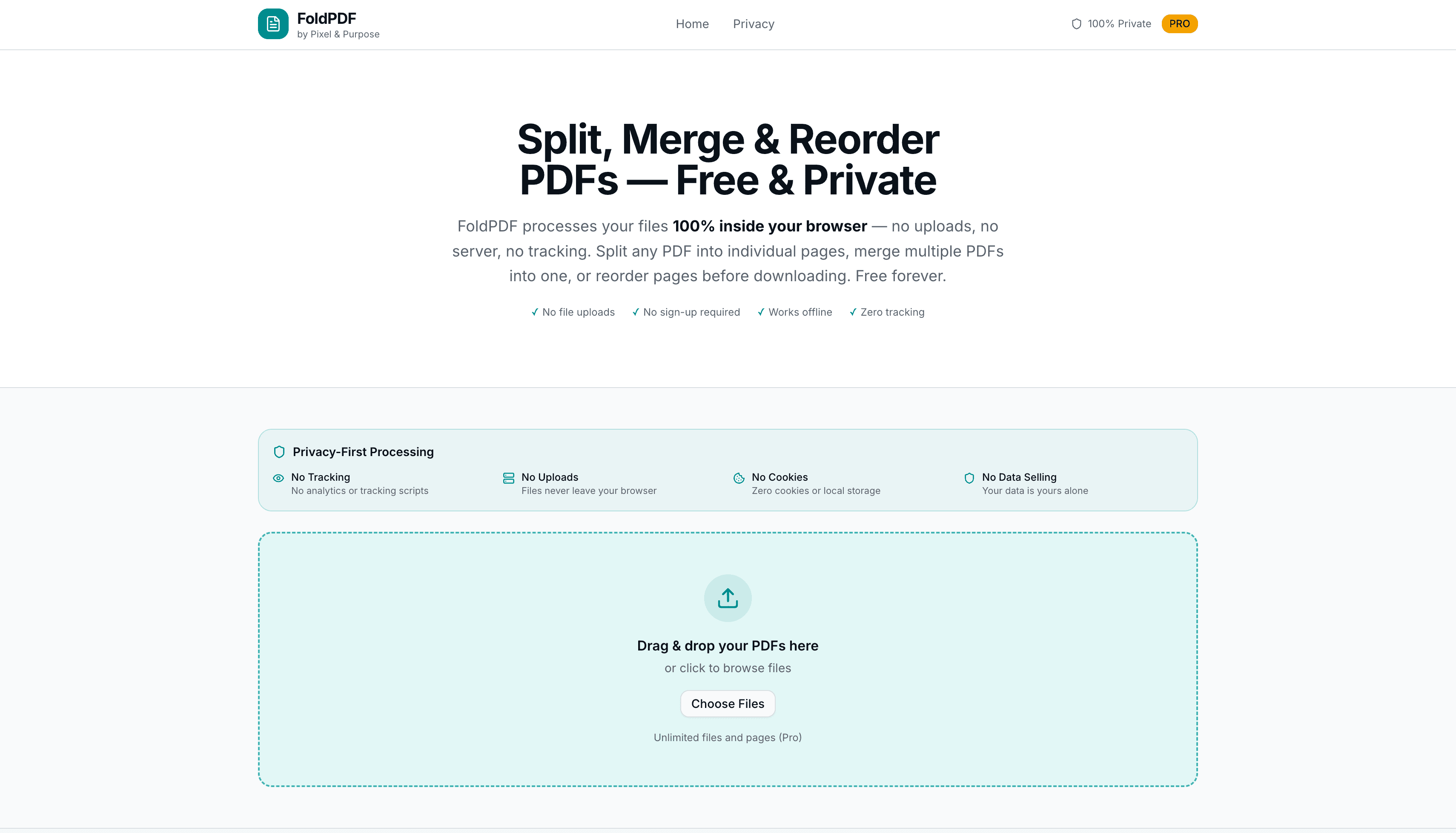 FoldPDF screenshot 1
