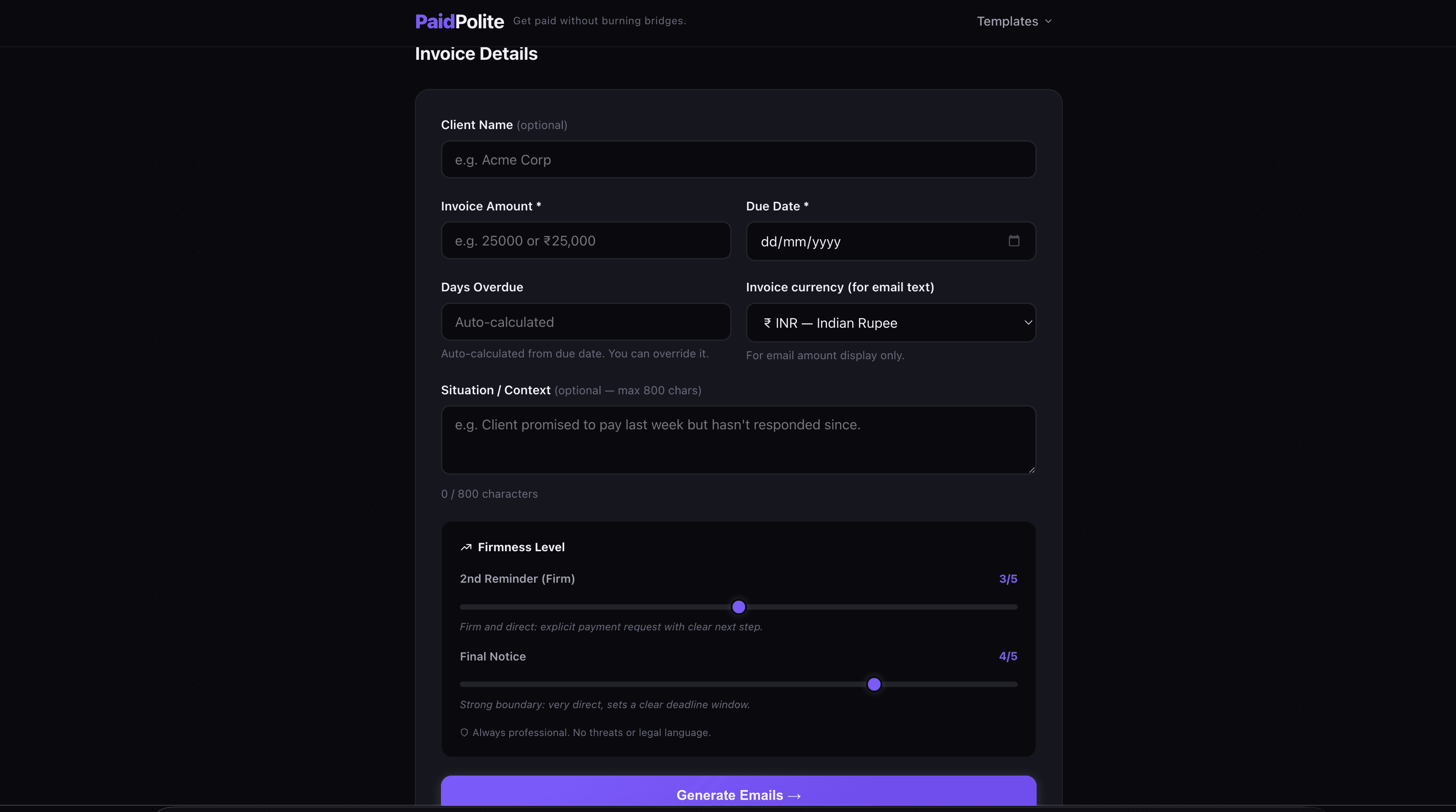 PaidPolite screenshot 2