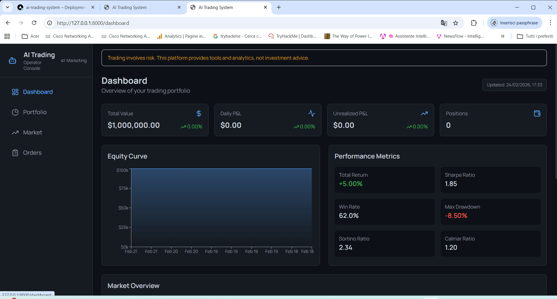 Ai trading system screenshot 2