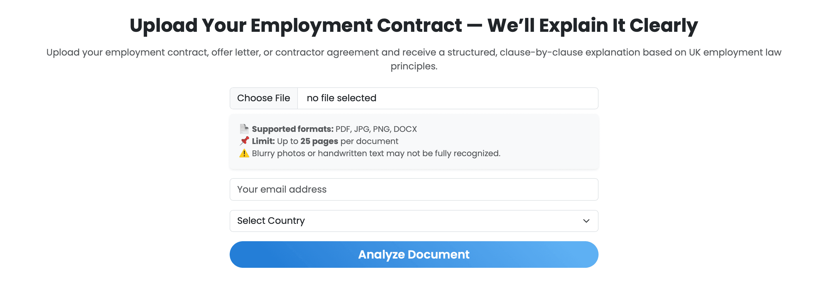UK Employment Contract Review screenshot 3