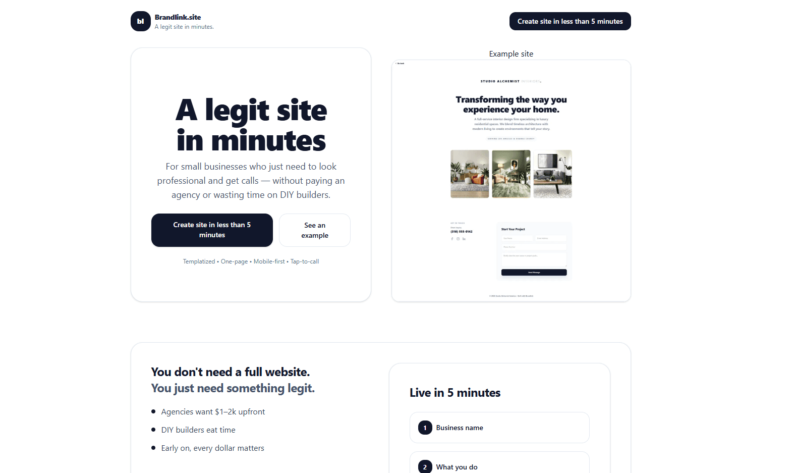 Brandlink.site screenshot 2